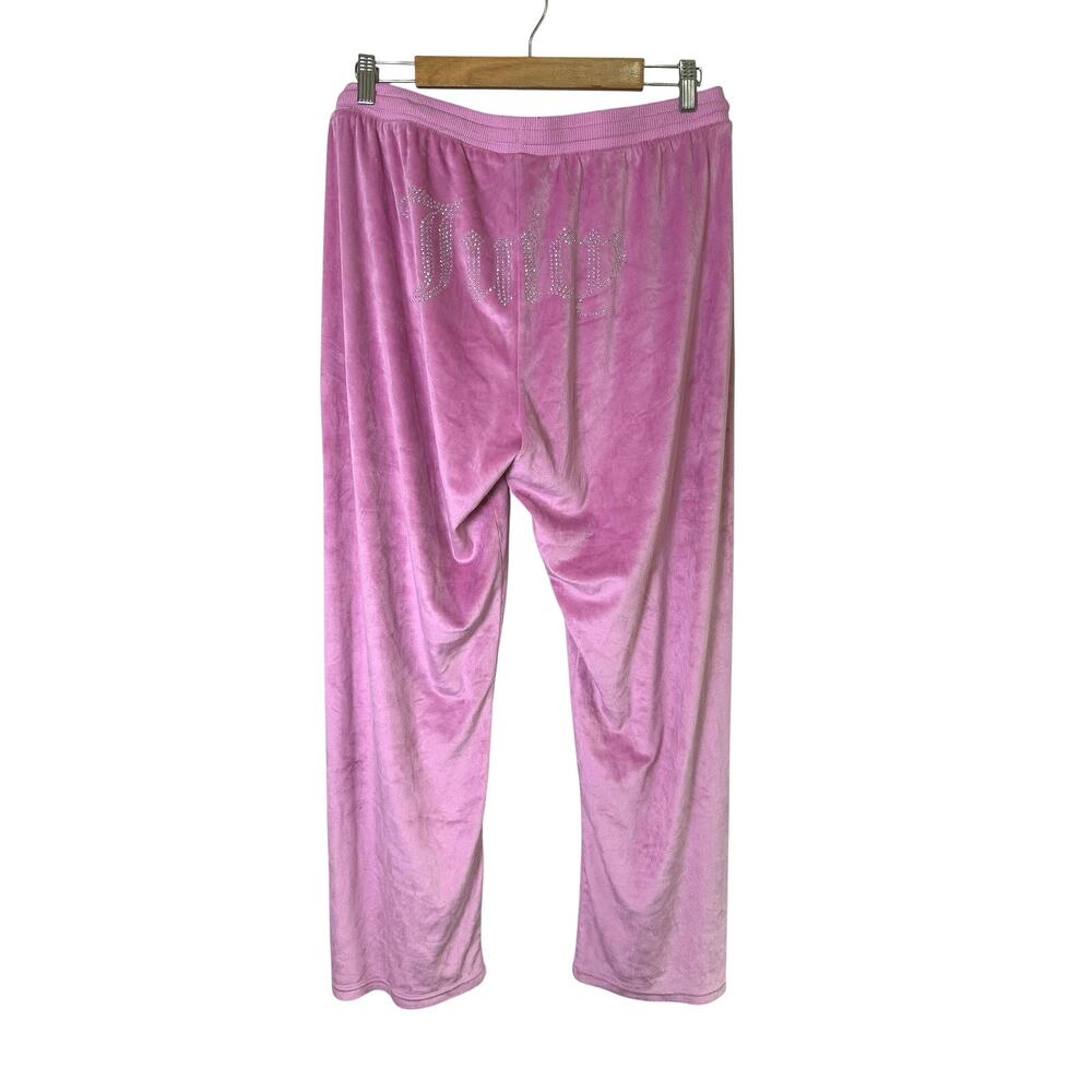 Juicy Couture Pink Velour Rhinestone Lounge Sleep Pants XL Barbiecore - Picture 2 of 7